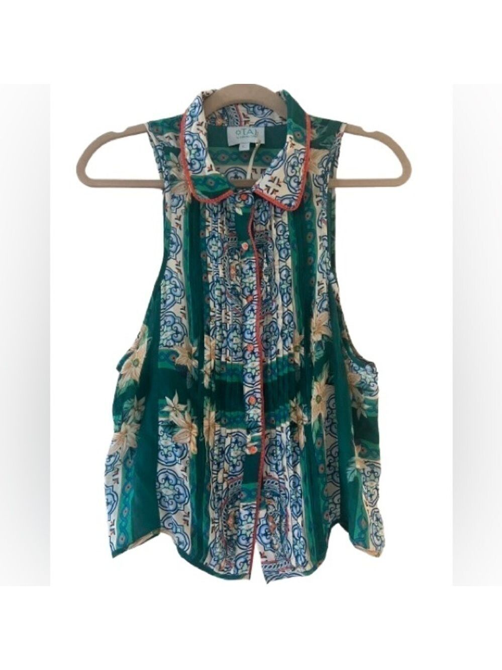 NWOT Taj by Sabrina Crippa Tank Blouse Size L